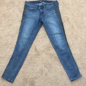 Express Stella Ankle Jegging faux leather panel